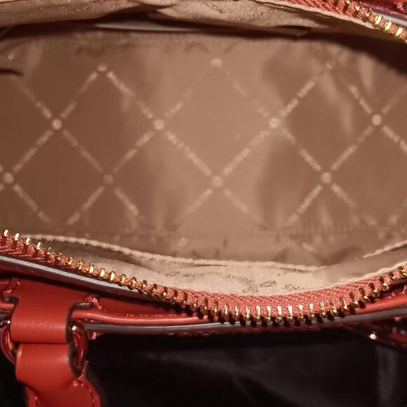 NWT Michael Kors Austin Medium Satchel-Shoulder Bag -Terracotta Pebbled Leather - Picture 4 of 16